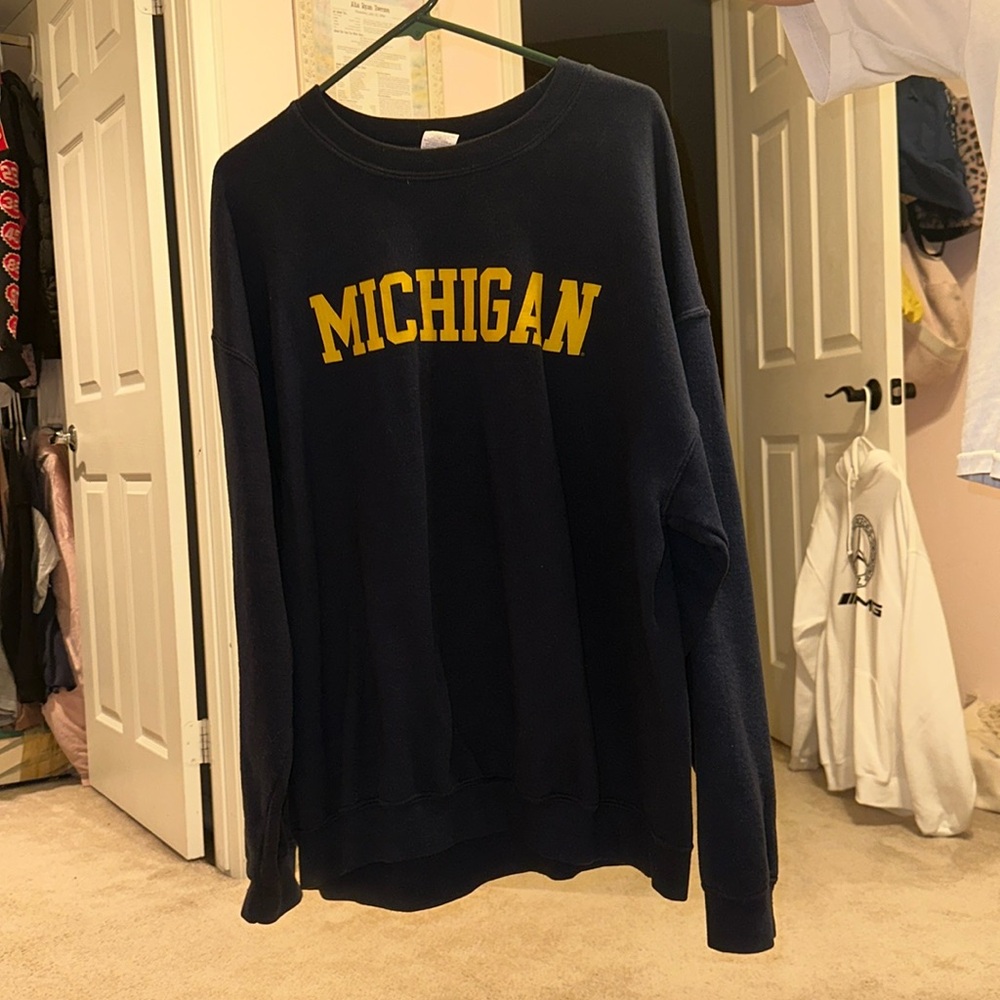 thrifted college hoodie